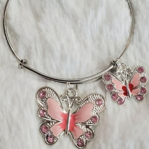 Butterfly Charm Bange Bracelet